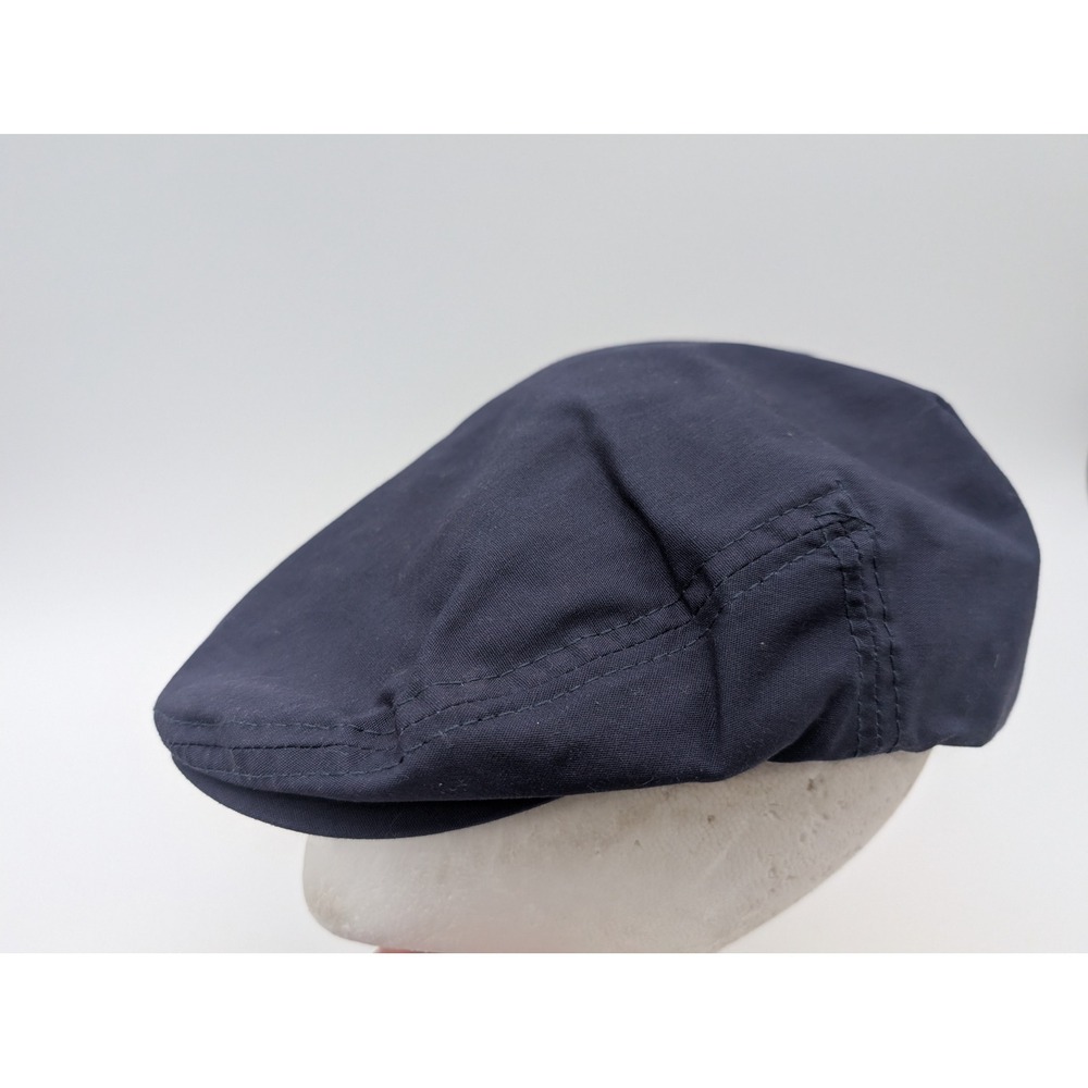 Stetson Mens Navy Blue Water Repellent Flat Cap Ivy Hat Size Medium